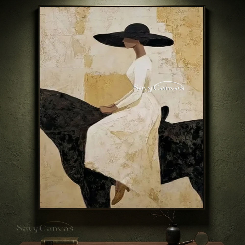 Large Equestrian Portrait Wall Art #SS 227