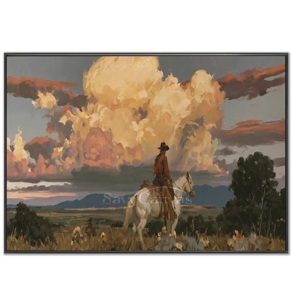 Vintage_Americana_Art_Cloudland_Horseman-black-frame-02.webp
