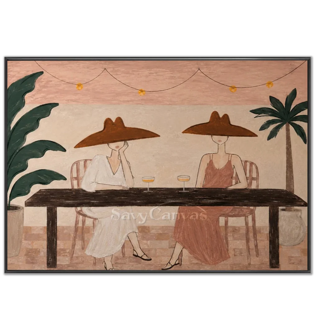 Vintage_Americana_Art_Conversation_Under_Palms-black-frame-02.webp