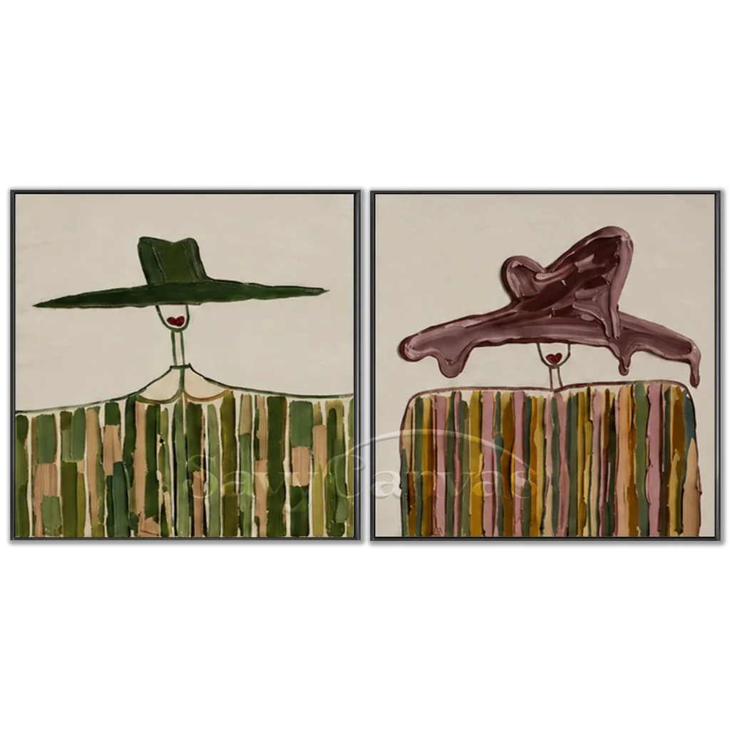 Vintage_Americana_Art_Duo_Wide_Hat_Striped_Ladies-black-frame-02.webp