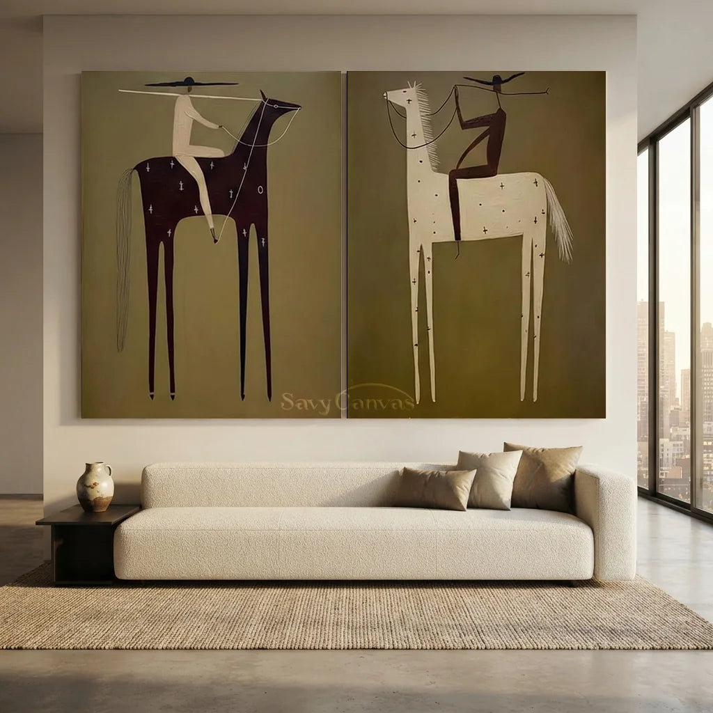 Vintage_Americana_Art_Green_Duality_Riders-for-large-wall-01.webp