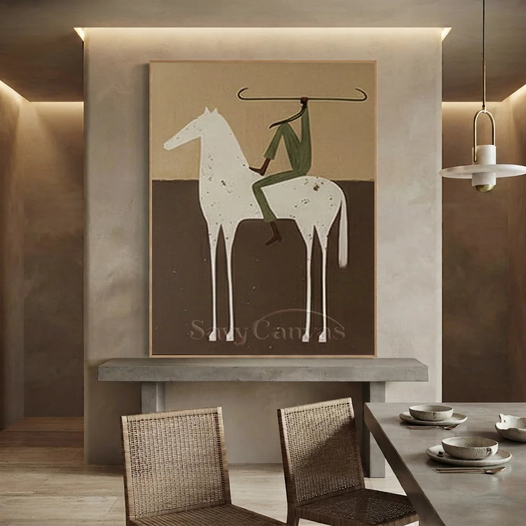 Vintage_Americana_Art_Green_Rider_Journey-for-elegant-restaurant2-01.webp
