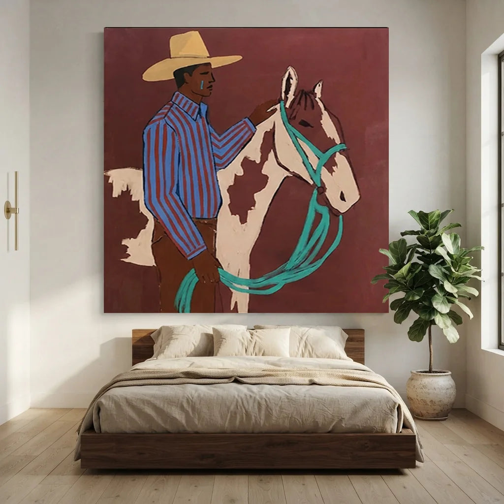 Vintage_Americana_Art_Horse_&_Herder-for-Luxurious-Bedroom-01.webp