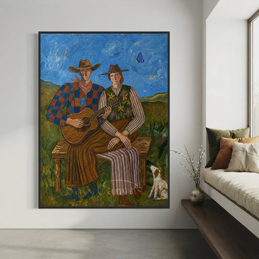 Vintage_Americana_Art_Prairie_Guitar_Duet-for-lounge-01.webp