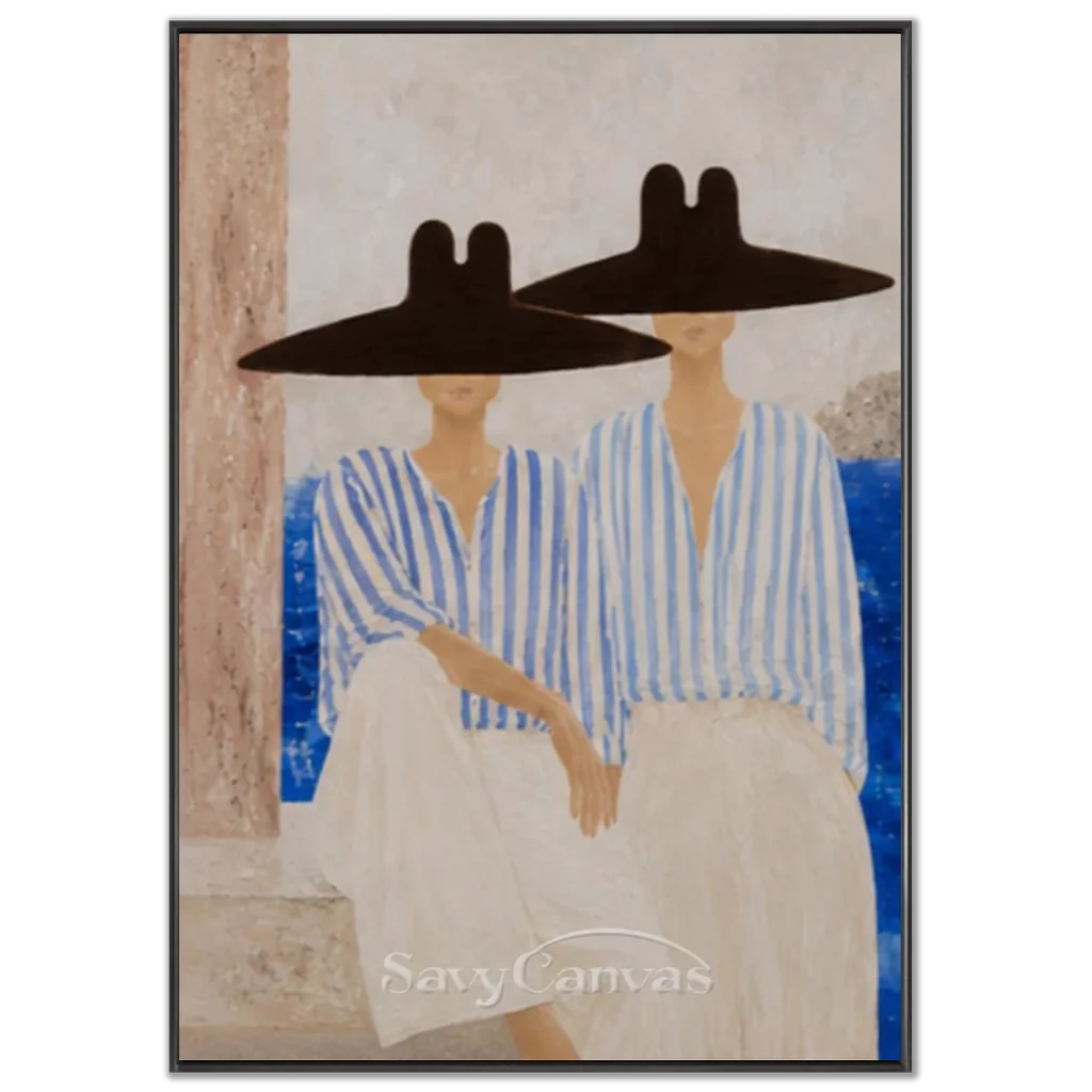 Vintage_Americana_Art_Seaside_Hat_Pair-black-frame-02.webp