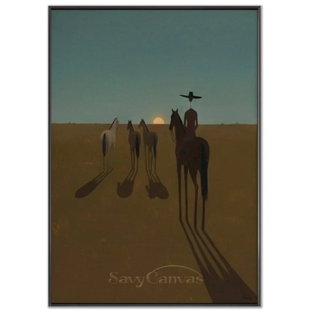Vintage_Americana_Art_Sundown_Trail_Silence-black-frame-02.webp