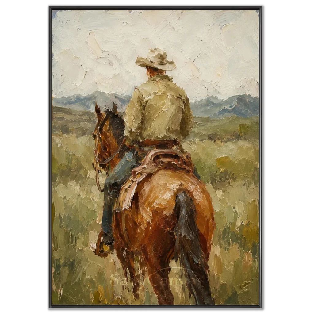 Vintage_Americana_Art_The_Silence_Beyond_the_Saddle-black-frame-02.webp
