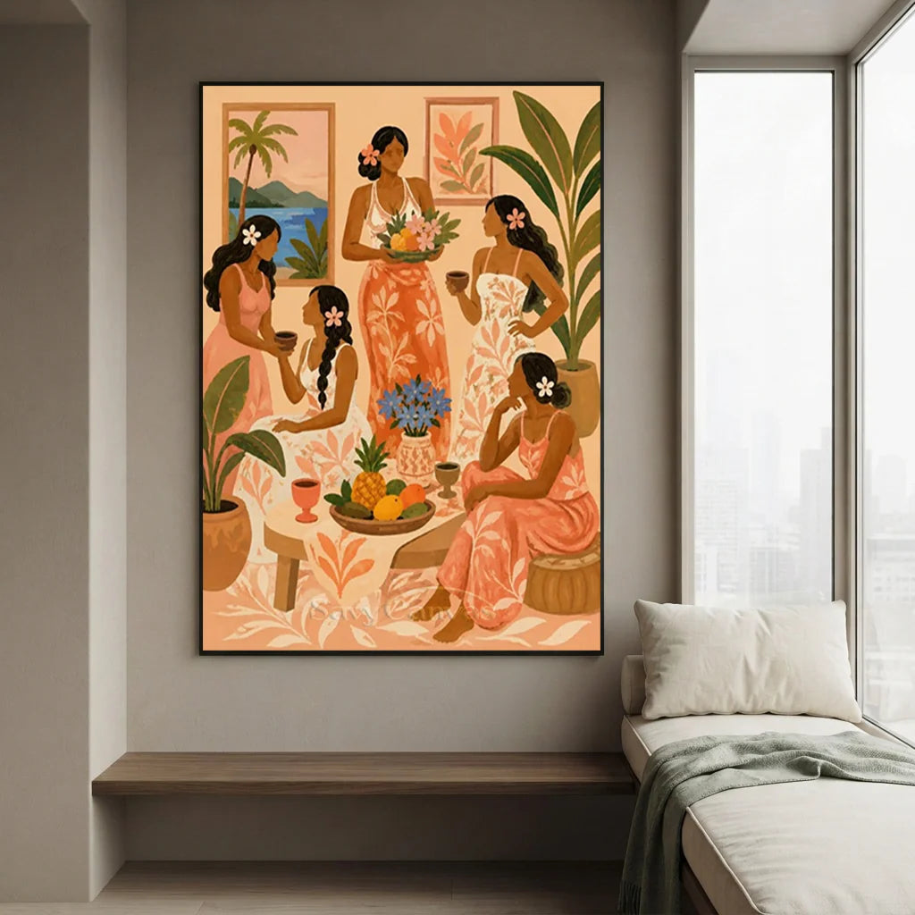 Vintage_Americana_Art_Tropical_Gathering-for-wall-by-the-window-01.webp