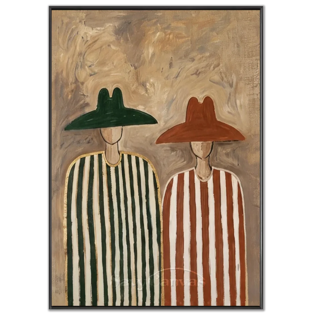 Vintage_Americana_Art_Two_Wanderers_In_Stripes-black-frame-02.webp