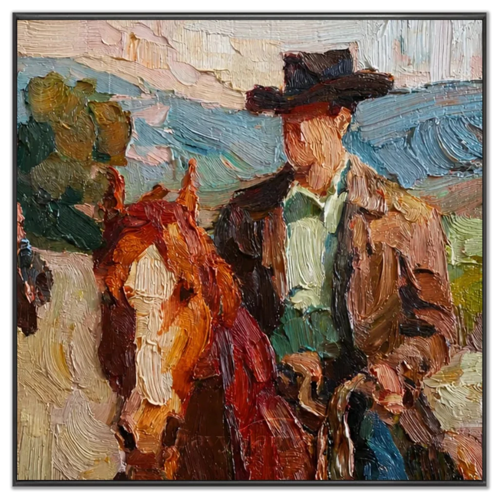 Vintage_Americana_Art_Western_Rider-black-frame-02.webp