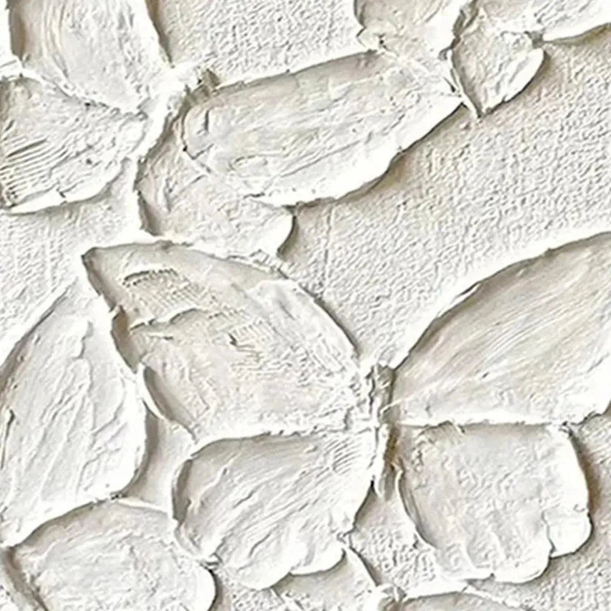 Textured White Butterfly Painting | Large 3D Wall Art Decor #ZZ 239
