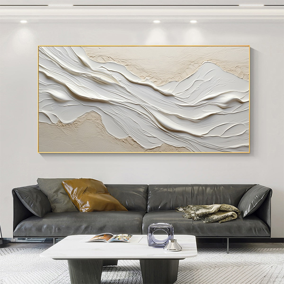3D Plaster Relief Style Canvas | Heavy Textured Abstract Art