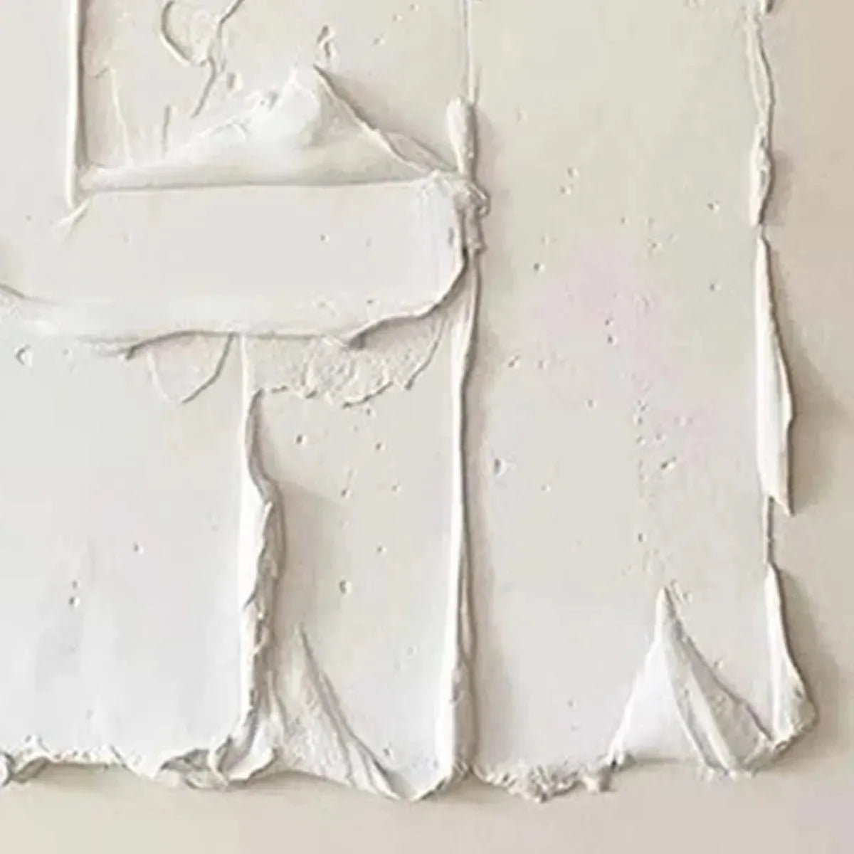 3D White Plaster Art | Minimalist Sculptural Painting #AA 466