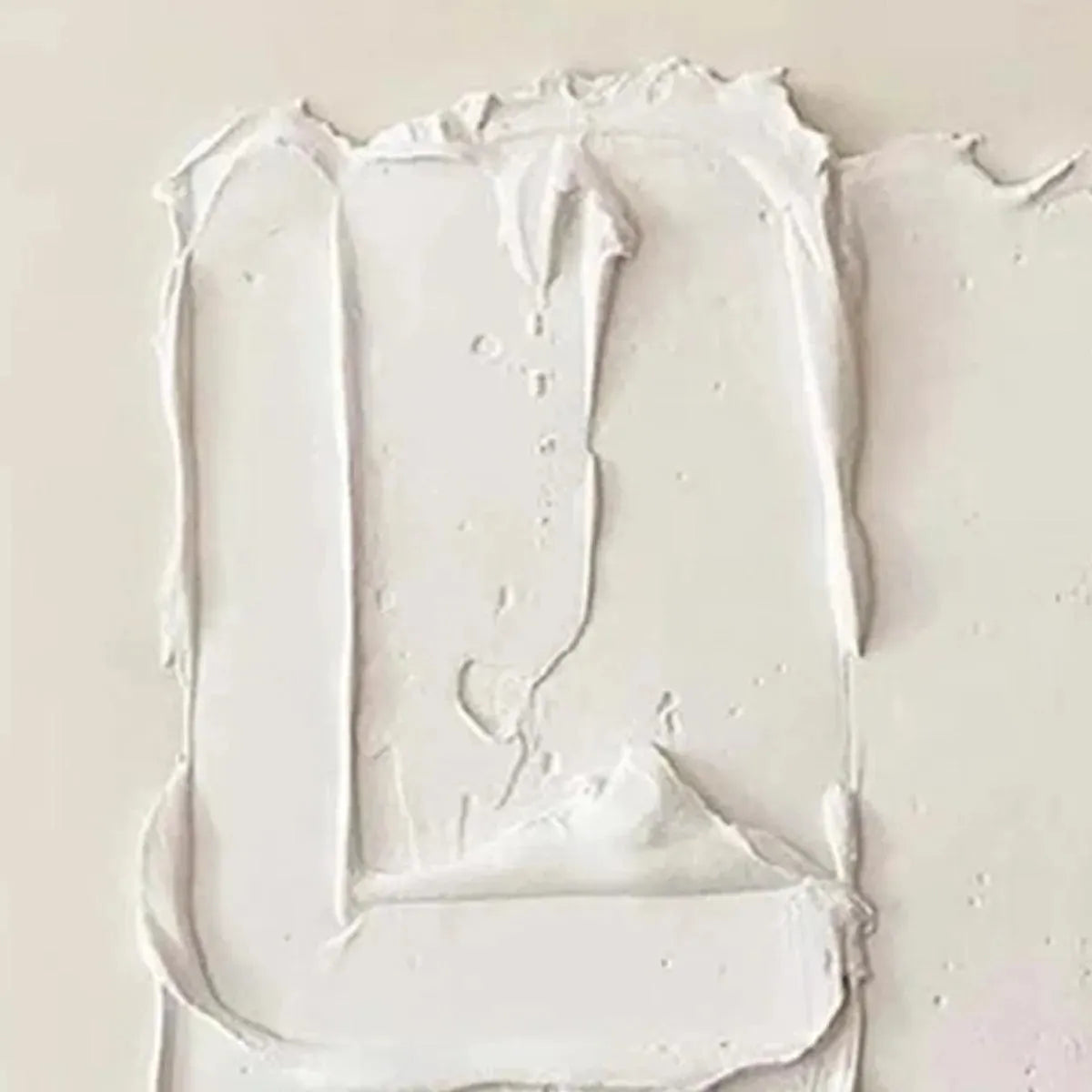 3D White Plaster Art | Minimalist Sculptural Painting #AA 466