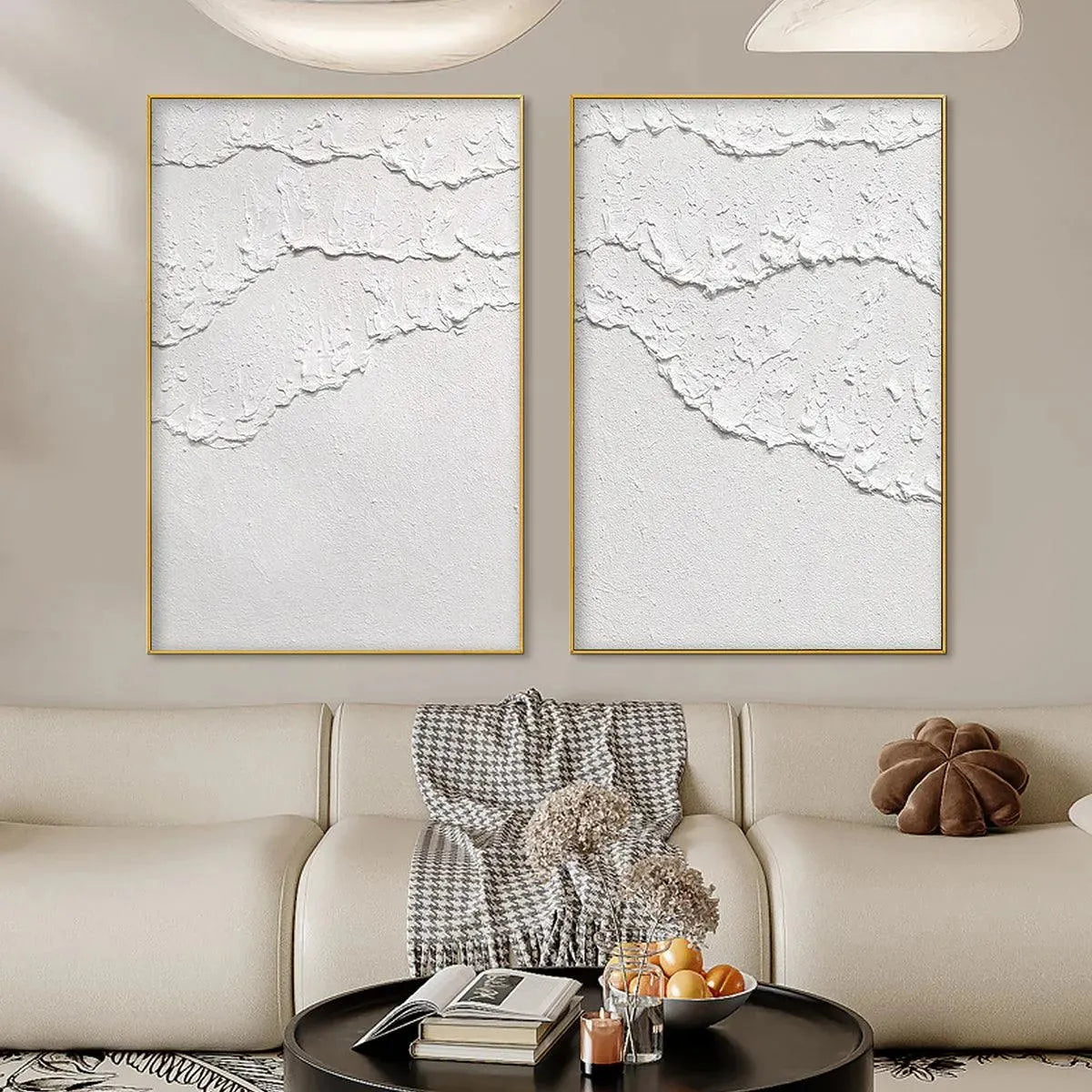 3D White Plaster Art | Sculptural Painting Set