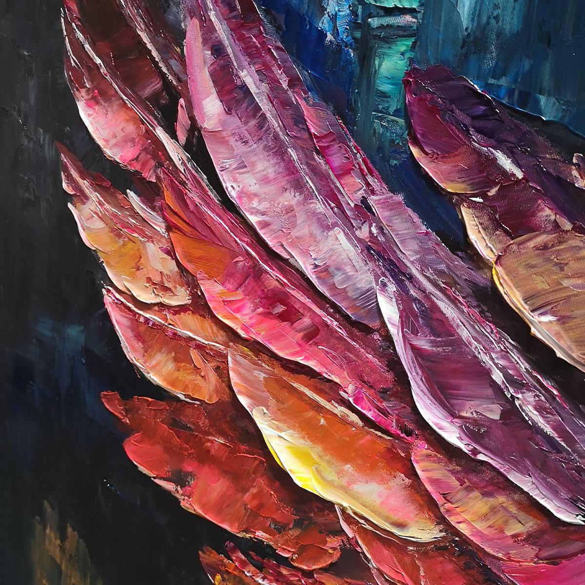 Colorful Angel Wings Painting | Vibrant Abstract Wall Art #AA 181