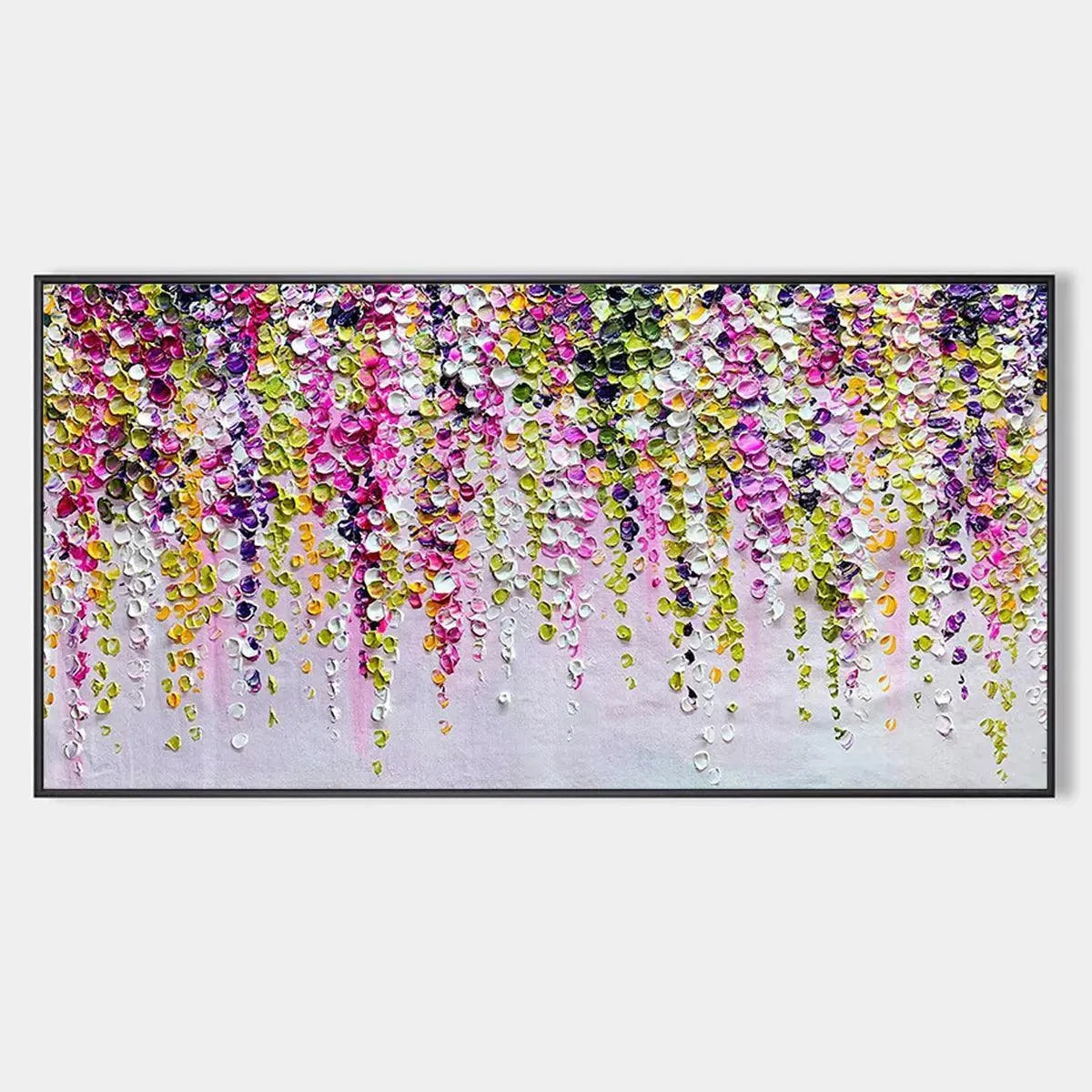 Textured 3D Wisteria Painting