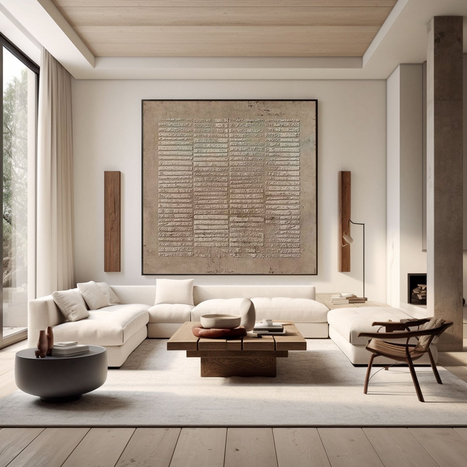 Large Wabi Sabi Textured Wall Art | Neutral Abstract Painting#TC 196