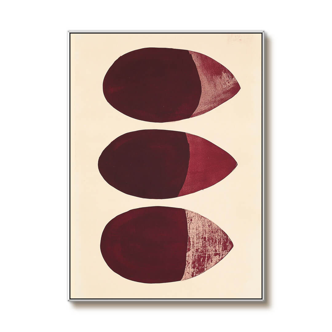 Minimalist Burgundy Abstract Art | Modern Wall Decor #AA 012