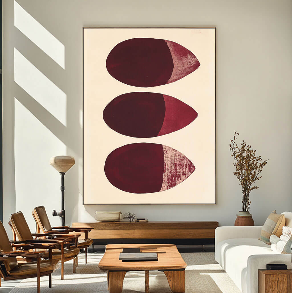 Japandi Style Textured Abstract Art | Minimalist Home Decor