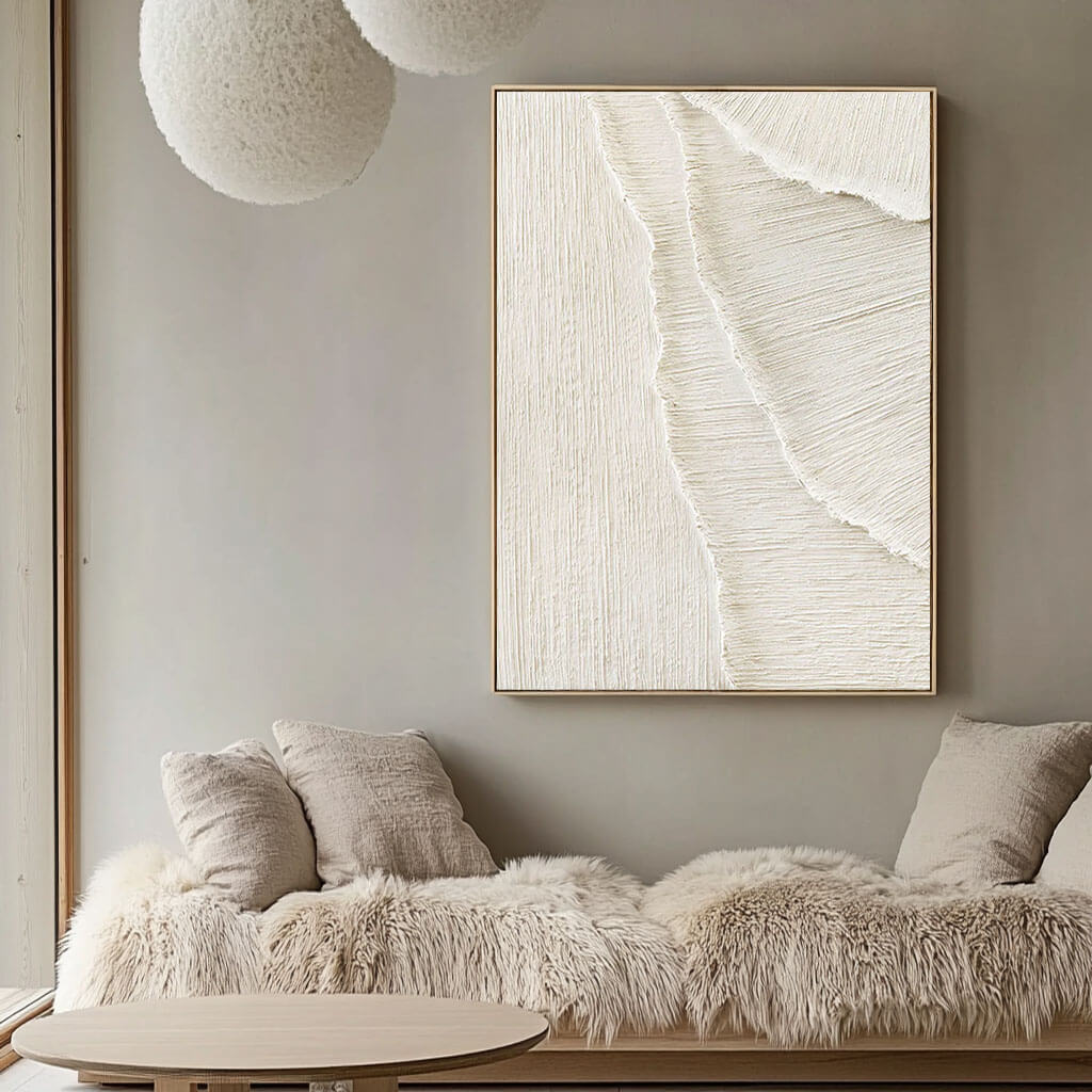 Large Vertical Abstract Art | Entryway & Hallway Decor