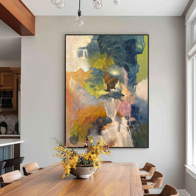 Large Colorful Abstract Painting | Modern Wall Art for Living Room #AA 020