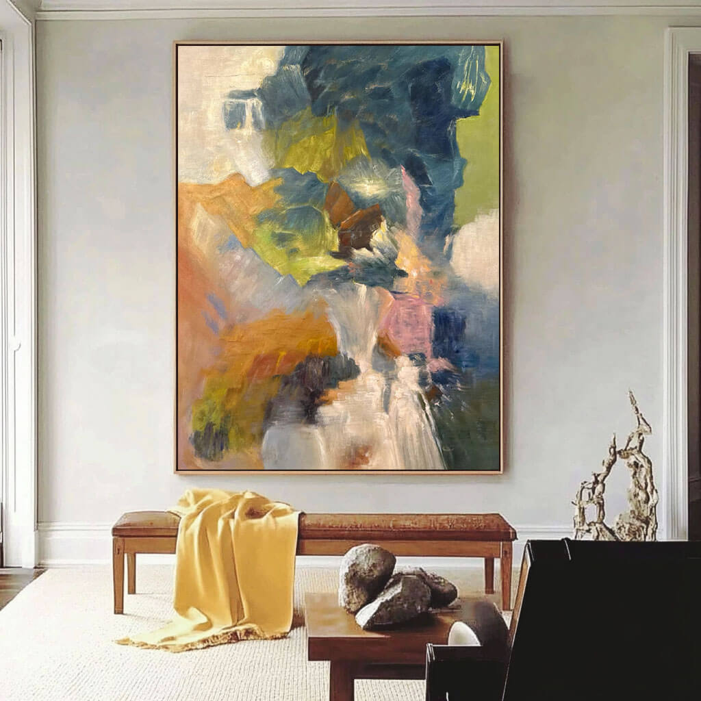 Large Colorful Abstract Painting | Modern Wall Art for Living Room #AA 020