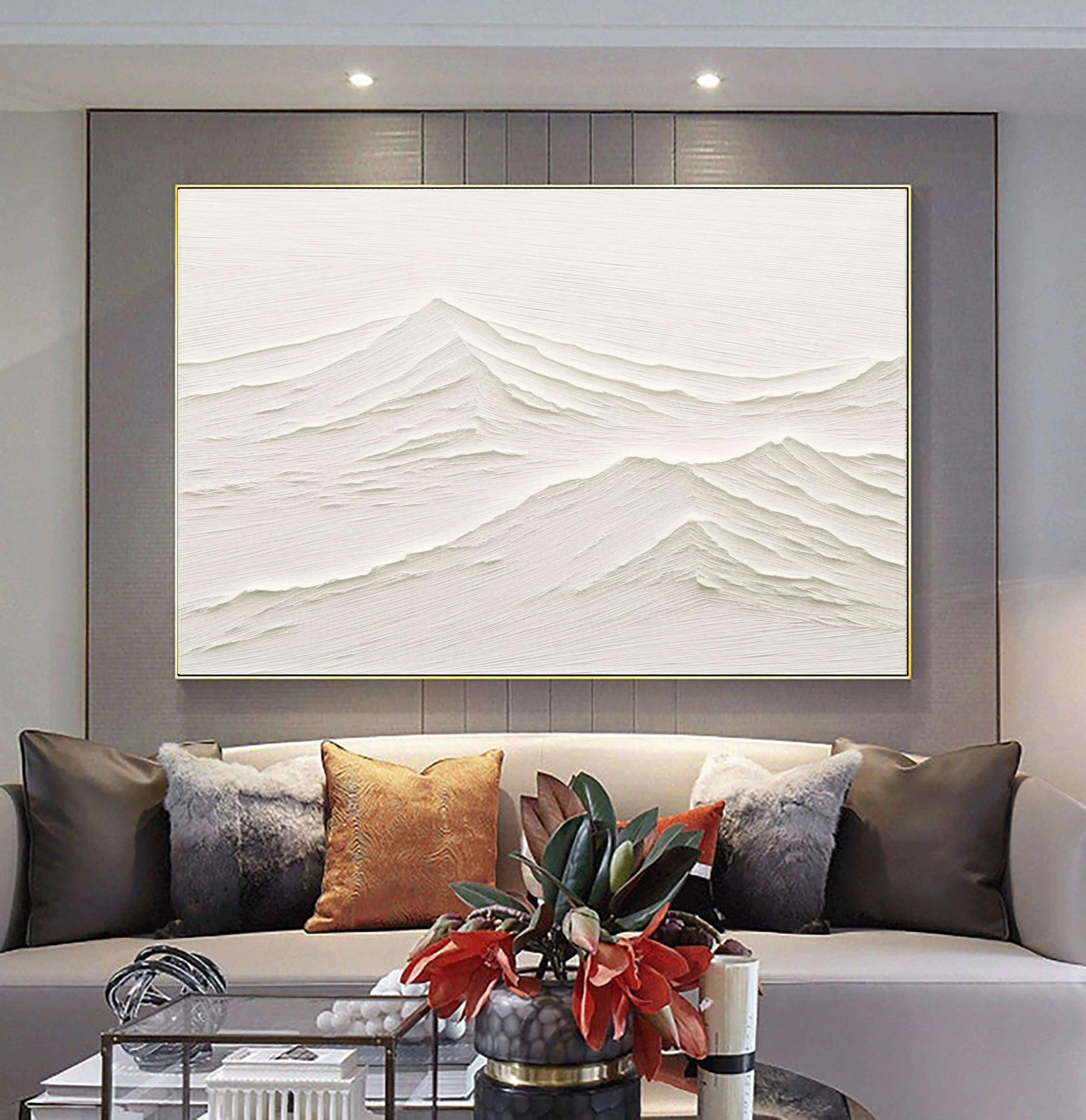 Neutral Tone Abstract Art - Textured Canvas Painting