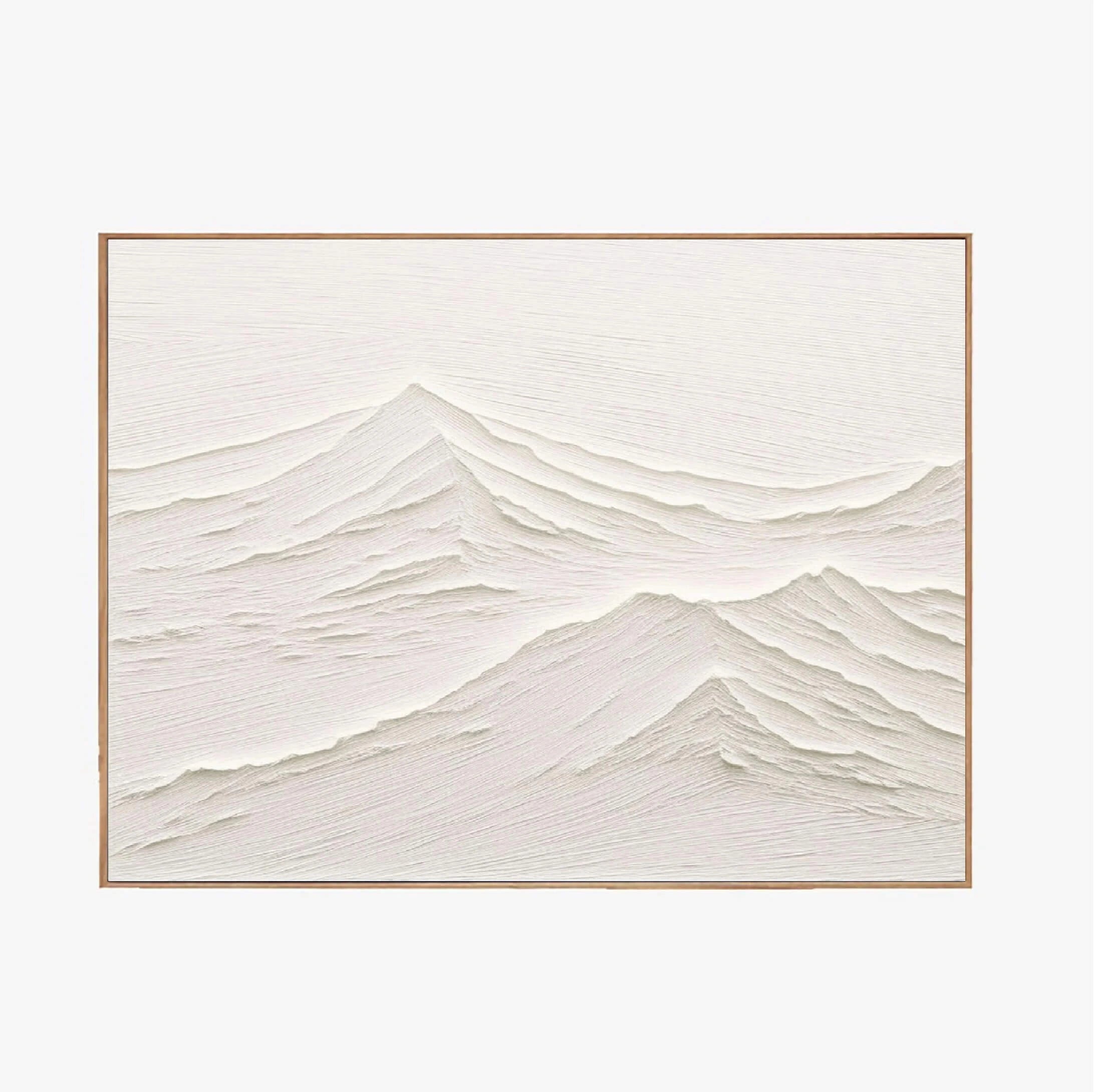 Abstract White Winter Landscape - Textured Contemporary Painting #JJ 367