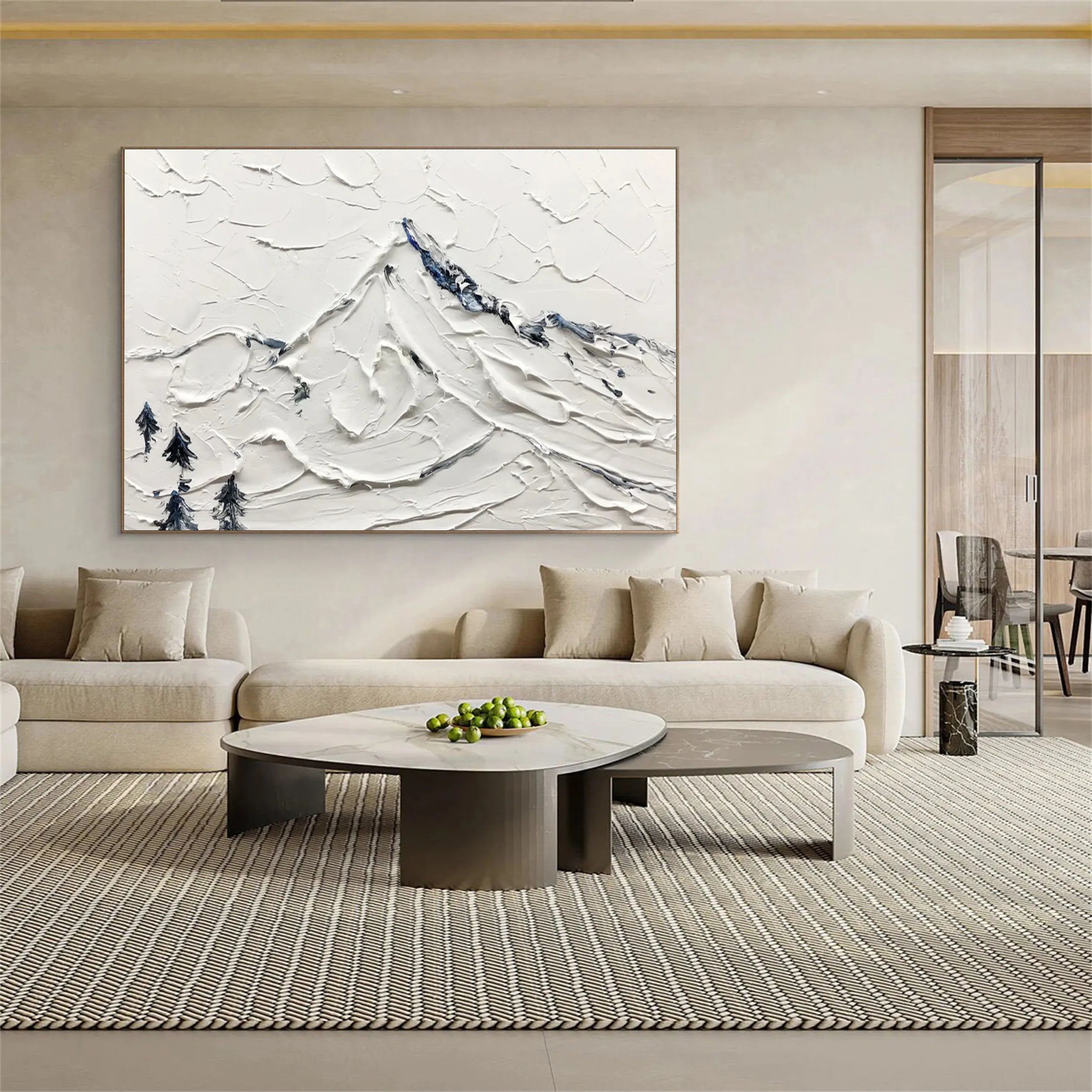 3D Textured Wall Art | Modern Plaster Mountain Decor #JJ 405