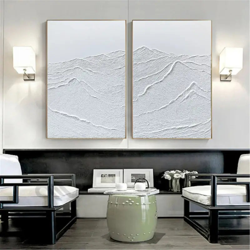 Timeless Abstract Mountain Wall Art | Minimalist Home Decor