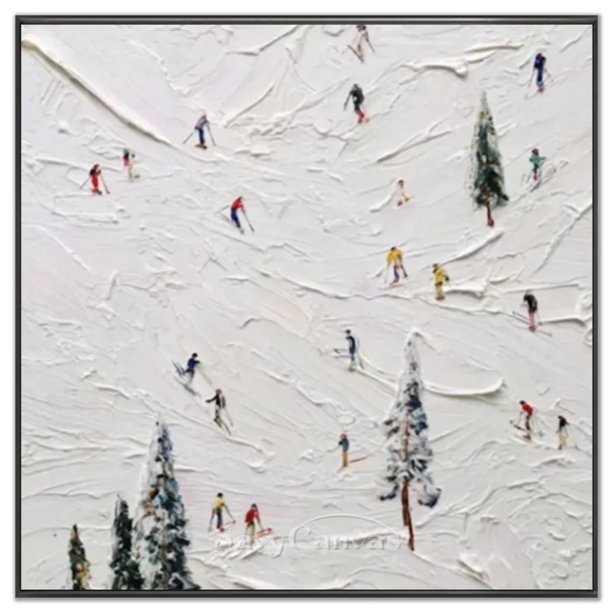 White_Skiing_Sports_Art_Textured_Painting_Canvas_MM1-black-frame-02.webp
