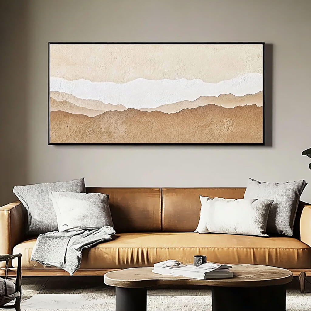 Abstract Desert Landscape | Textured Sand Dunes Painting #AA 247