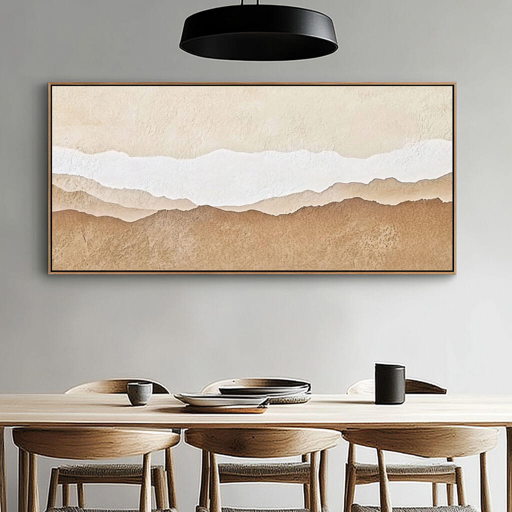 Abstract Desert Landscape | Textured Sand Dunes Painting #AA 247