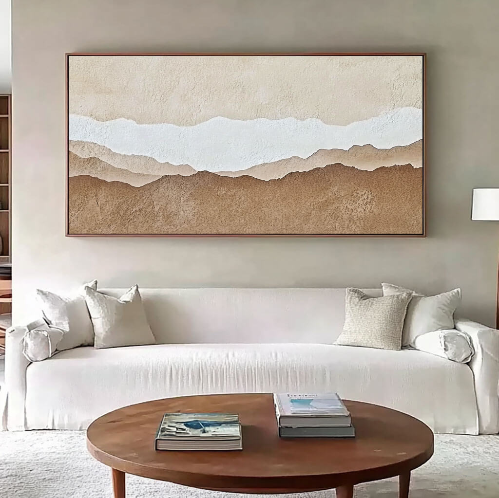 Abstract Desert Landscape | Textured Sand Dunes Painting #AA 247