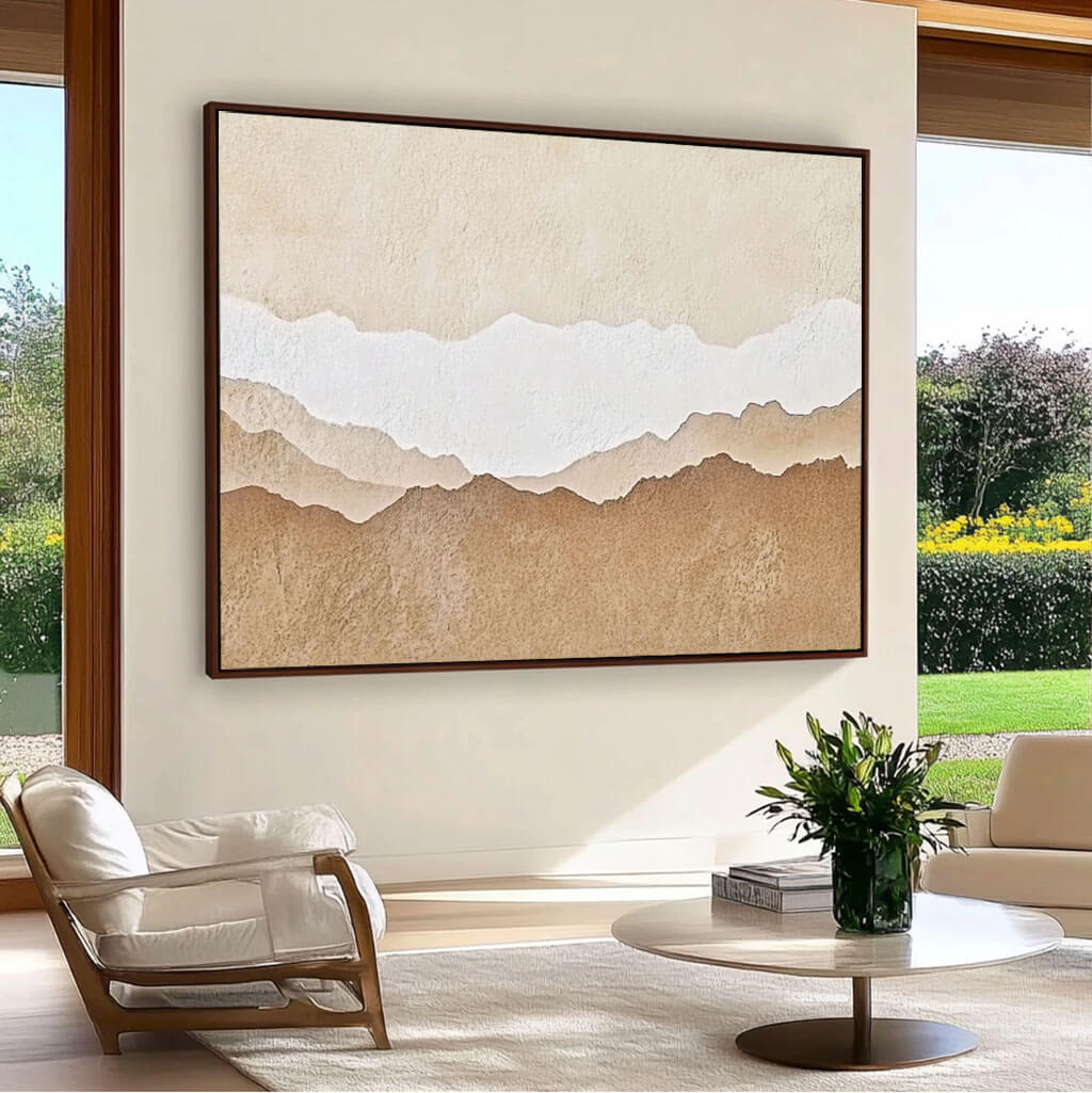 Calming Abstract Landscape | Serene Earth Tone Painting #AA 248