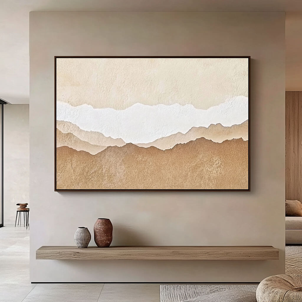 Calming Abstract Landscape | Serene Earth Tone Painting #AA 248