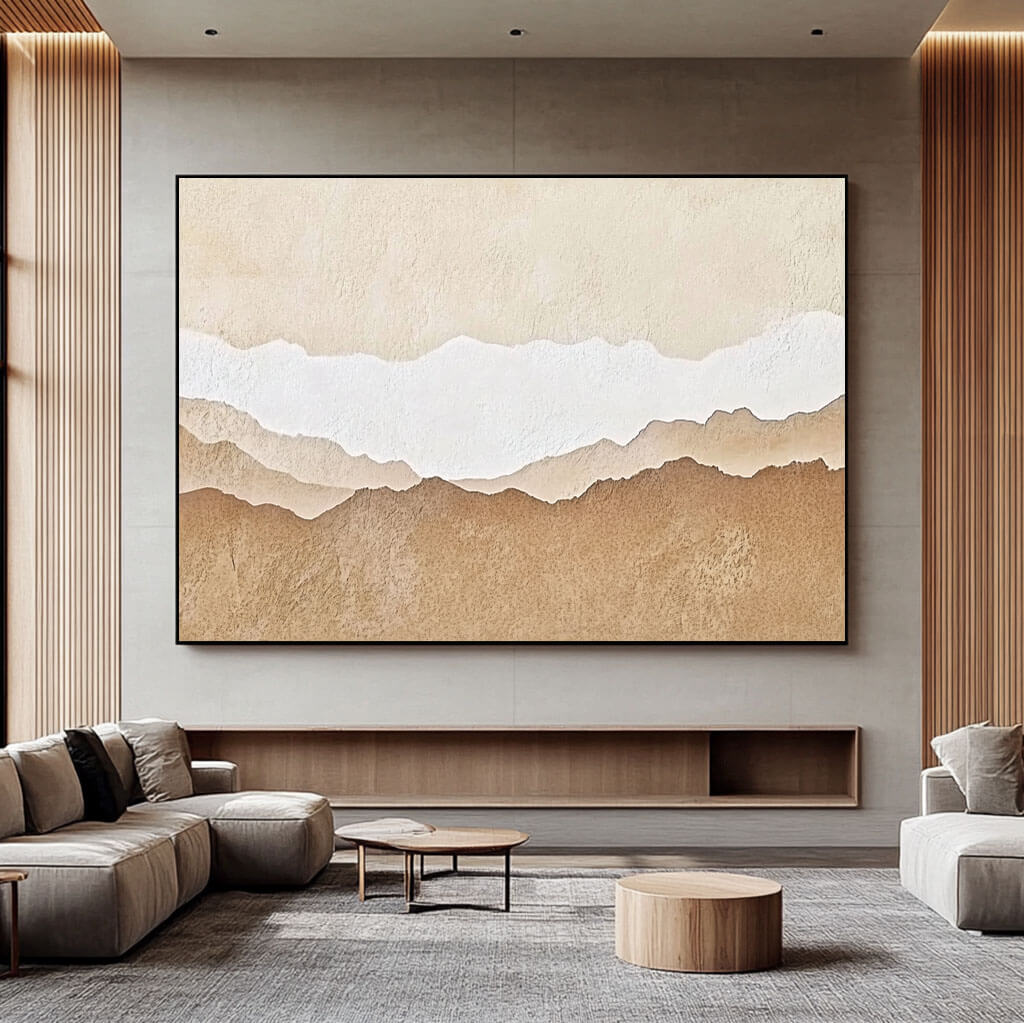 Calming Abstract Landscape | Serene Earth Tone Painting #AA 248