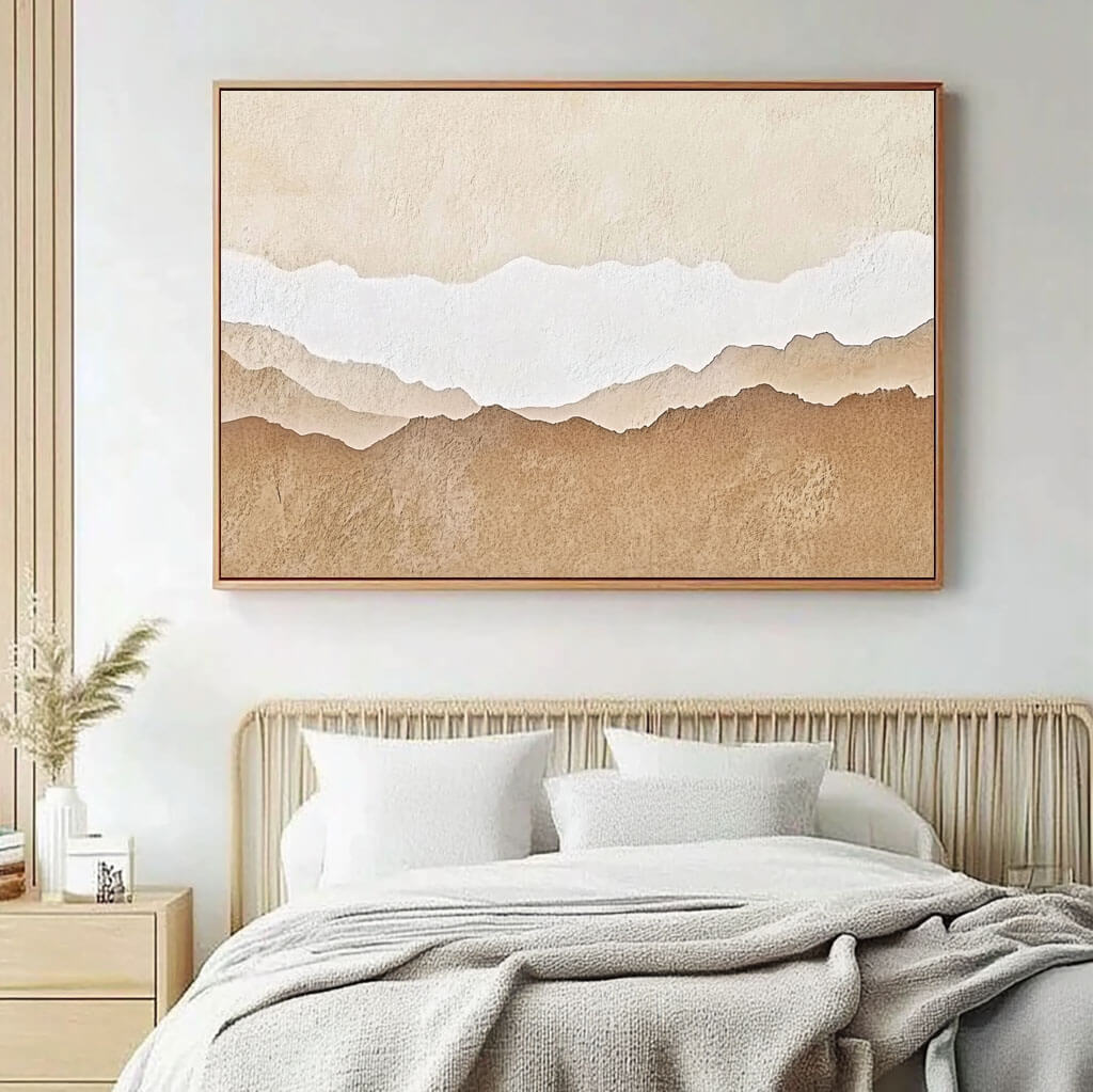 Calming Abstract Landscape | Serene Earth Tone Painting #AA 248