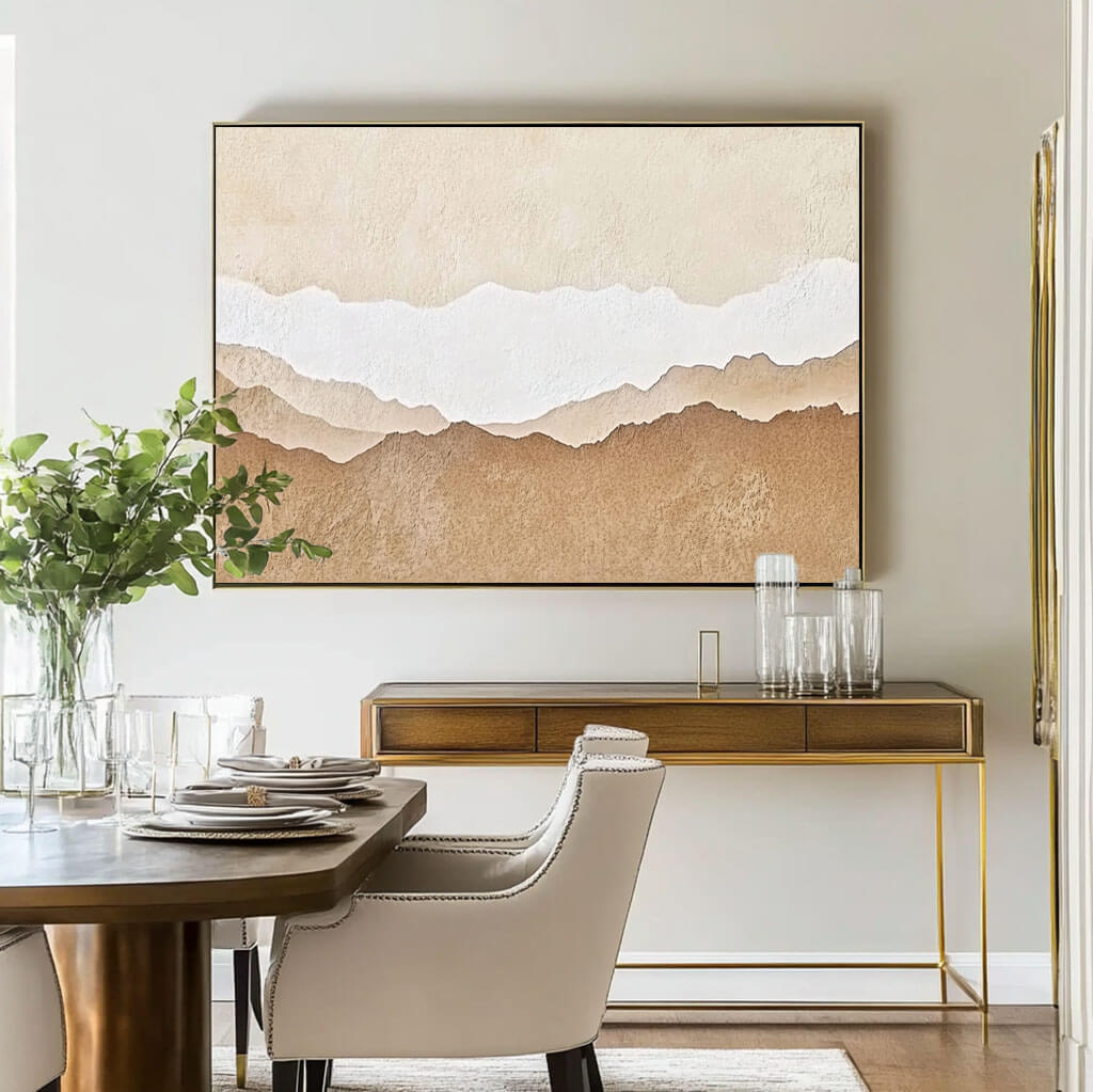 Calming Abstract Landscape | Serene Earth Tone Painting #AA 248