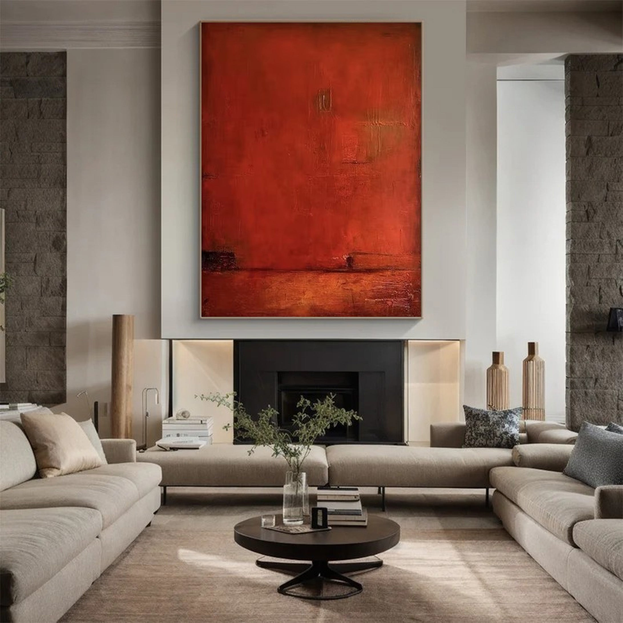 Abstract Handmade Oil Painting - Modern Minimalist Wall Decor #JJ 059