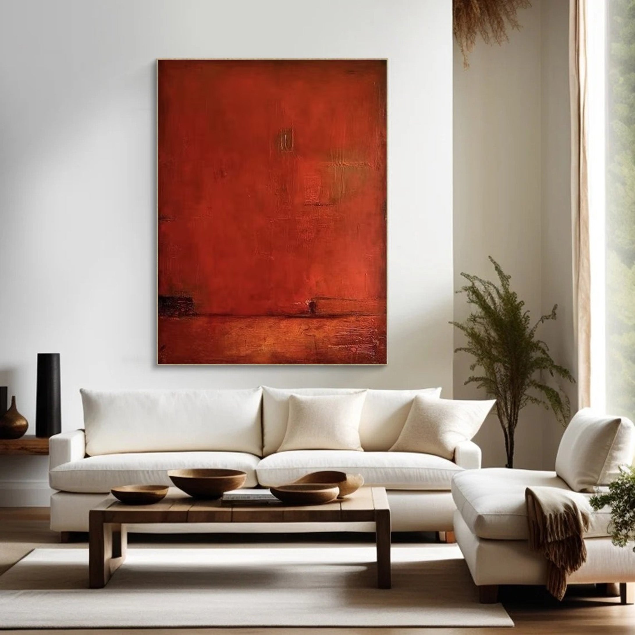 Abstract Handmade Oil Painting - Modern Minimalist Wall Decor #JJ 059