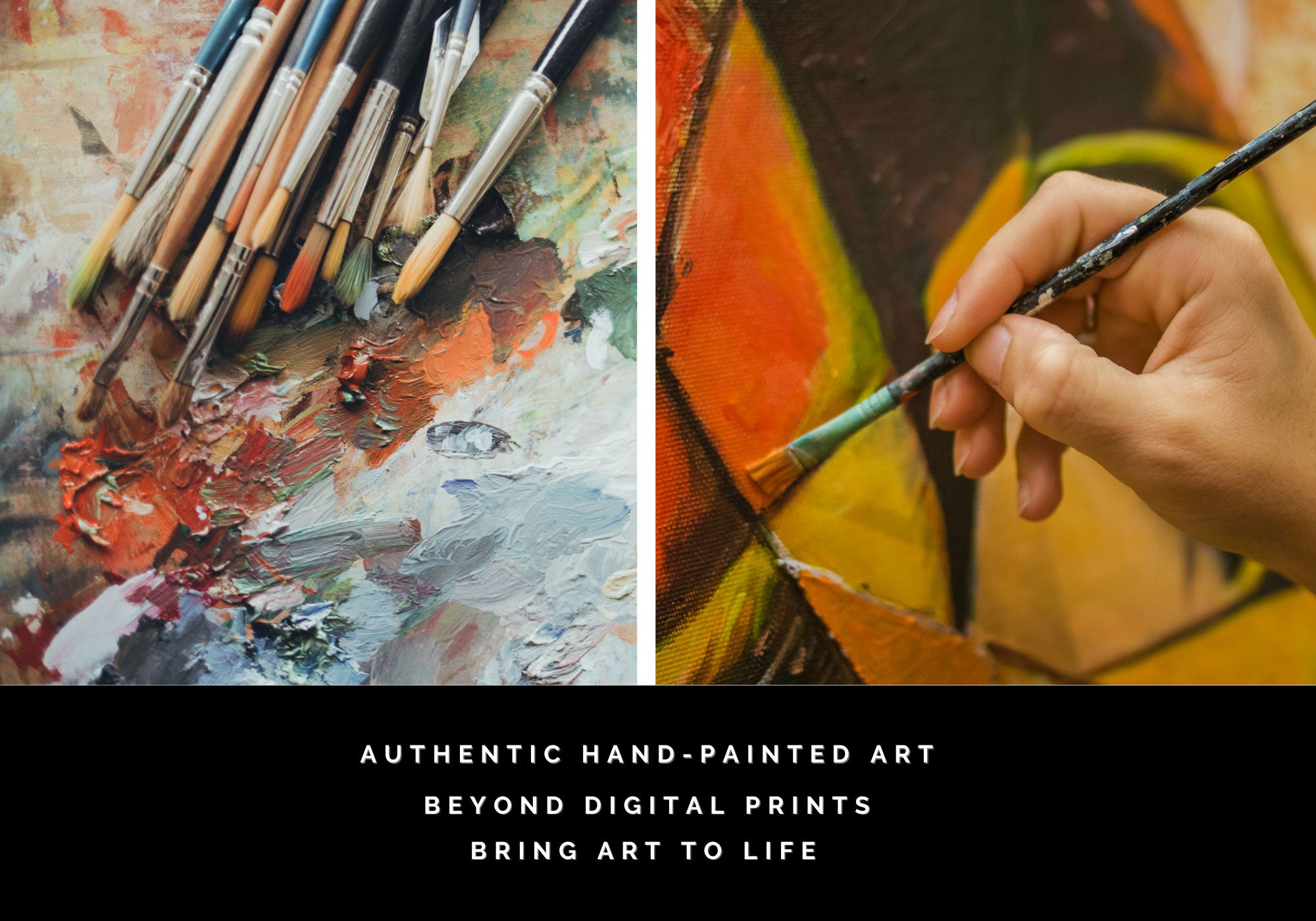 A person painting with a paintbrush