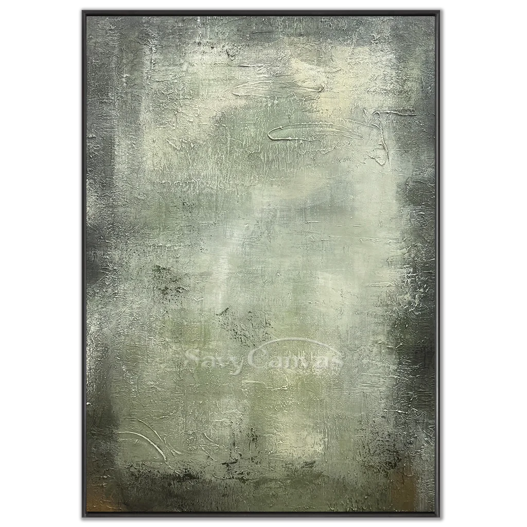 Textured Green Abstract Art | Modern Earth Tone Wall Decor #AA 054