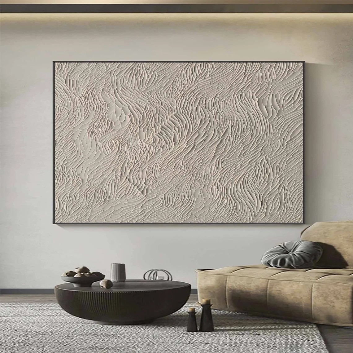 Modern Wall Art - Textured White Abstract Painting Decor