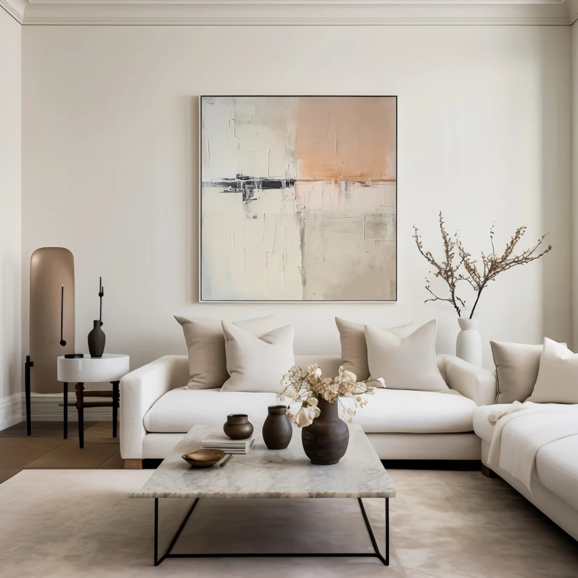 Textured Abstract Art for Dining Room Walls