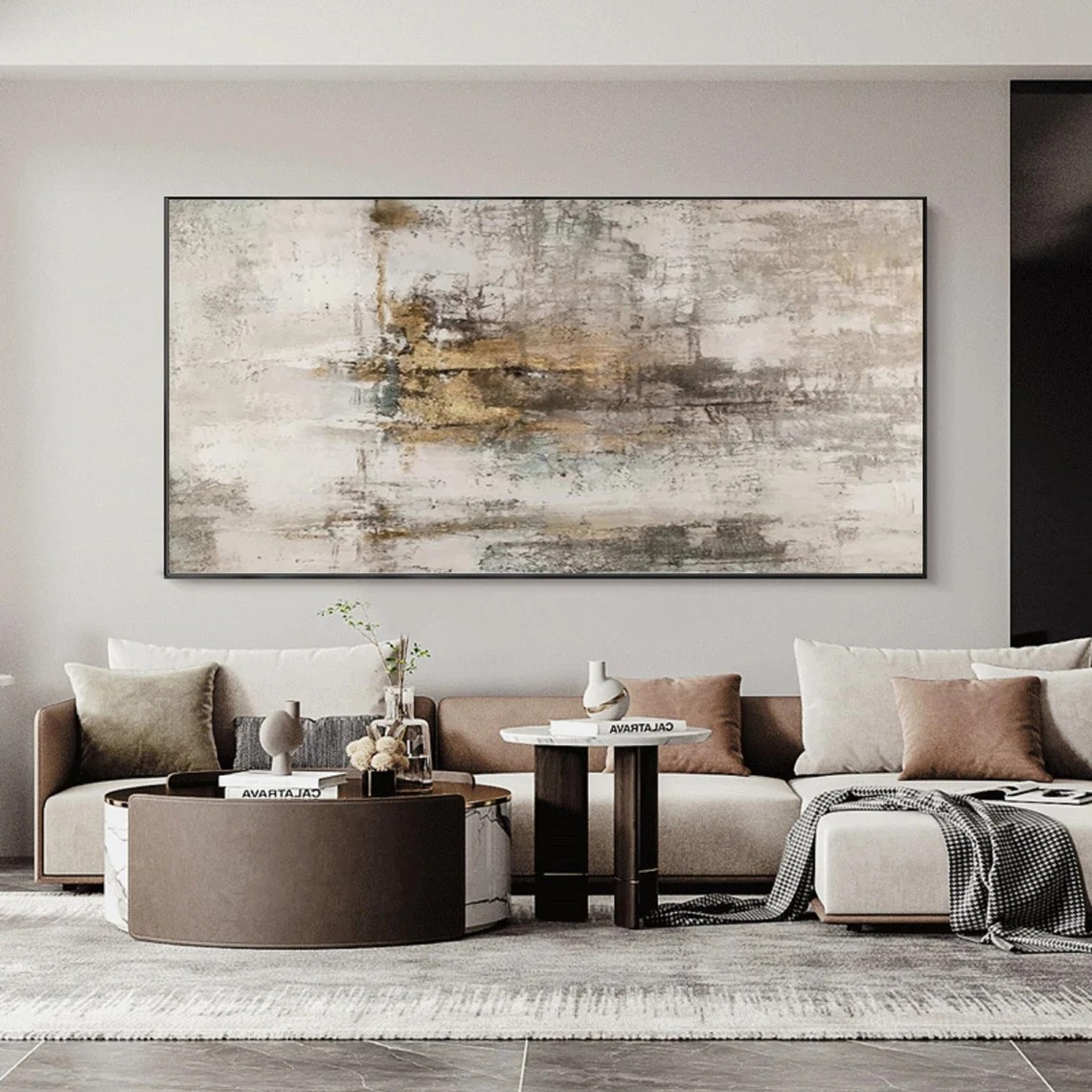 Textured Neutral Abstract drawing | Modern Wall Art Decor  #TC 041