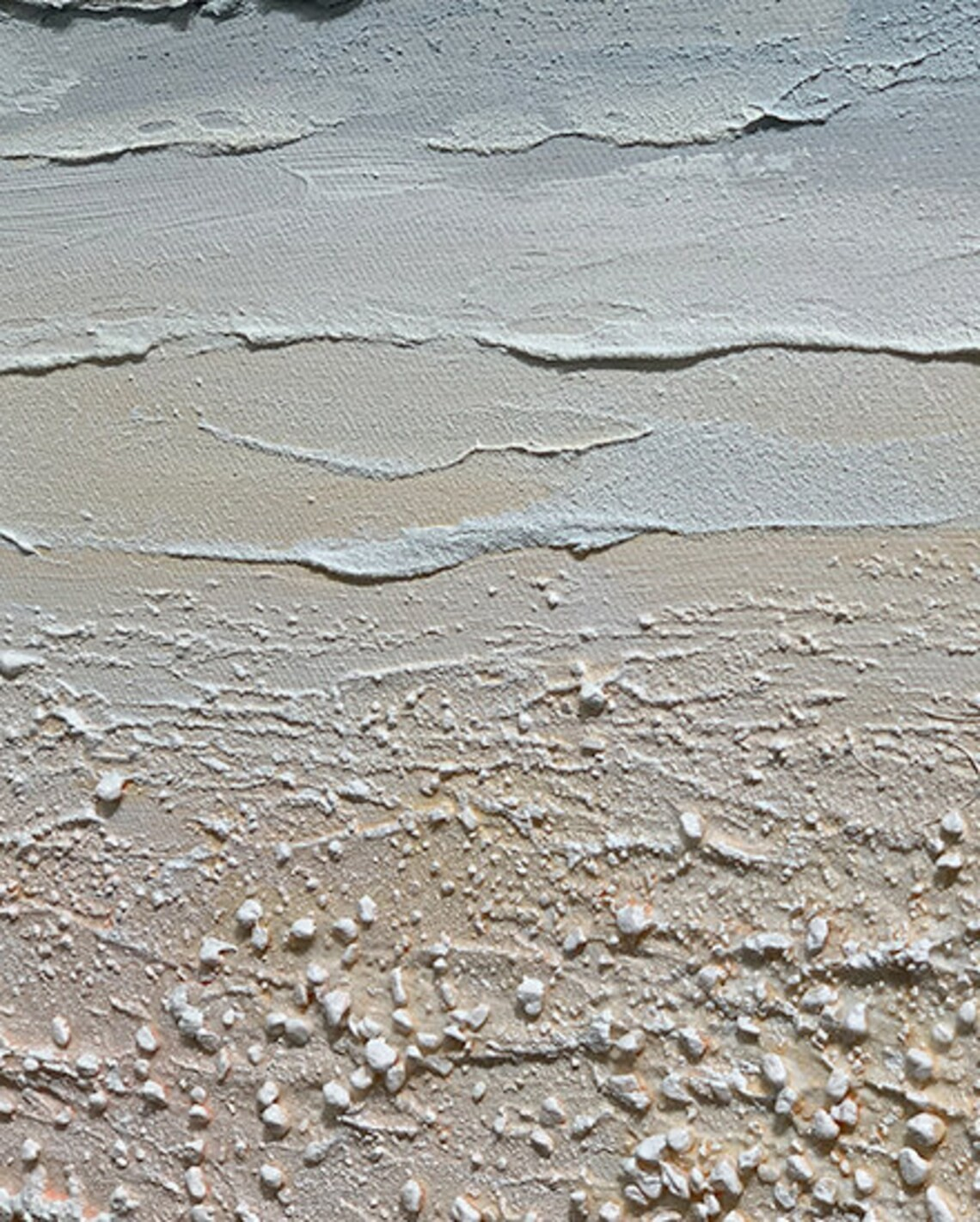 Calm Seascape Textured Abstract Oil Painting - Beach Art #JJ 032