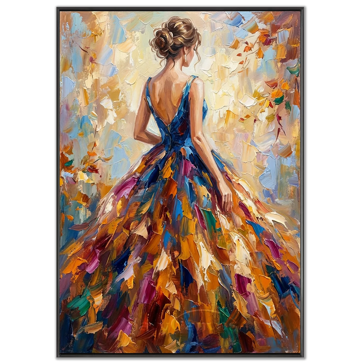 Abstract Woman Wall Art - Vibrant Hand-Painted Canvas #SS 015