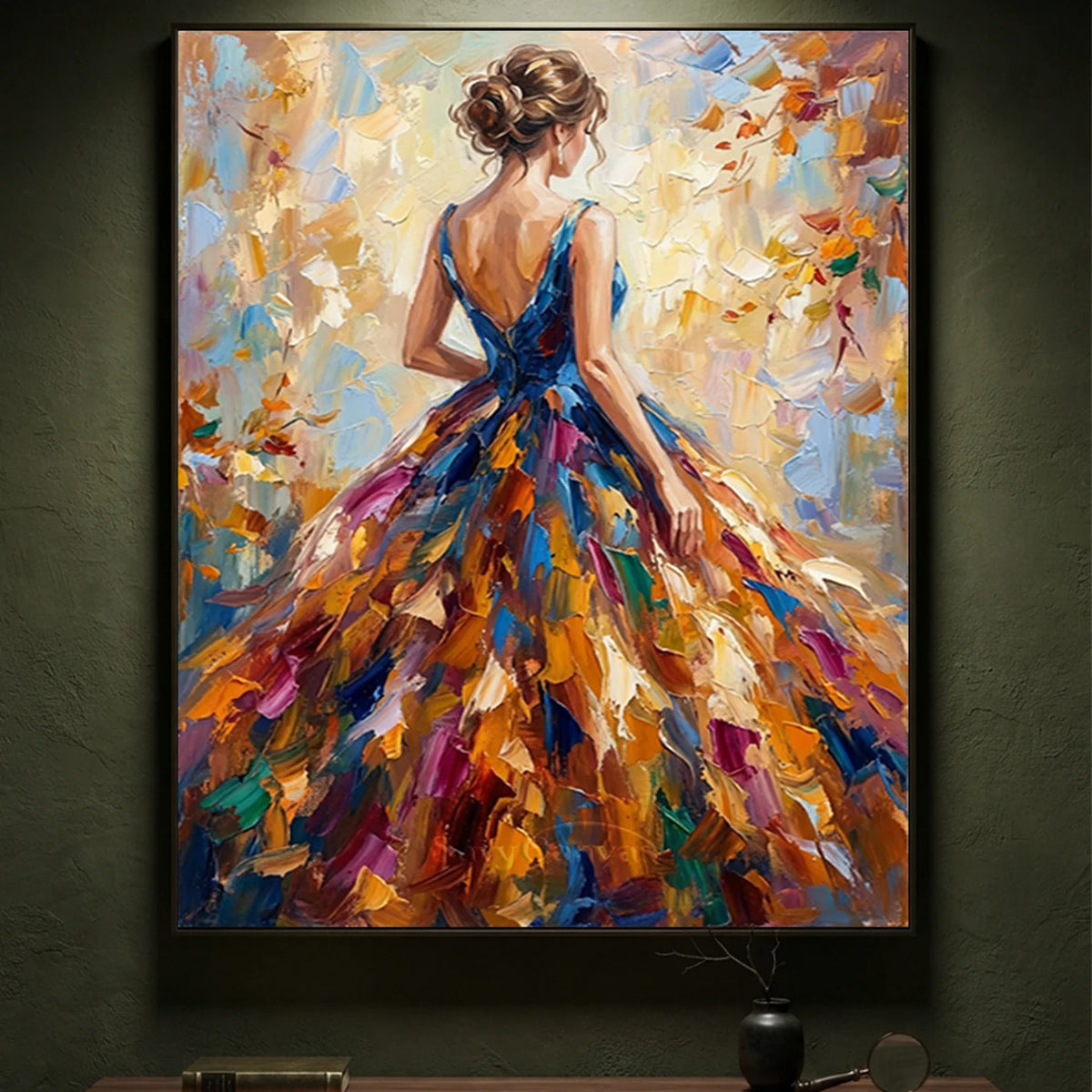 Abstract Woman Wall Art - Vibrant Hand-Painted Canvas #SS 015